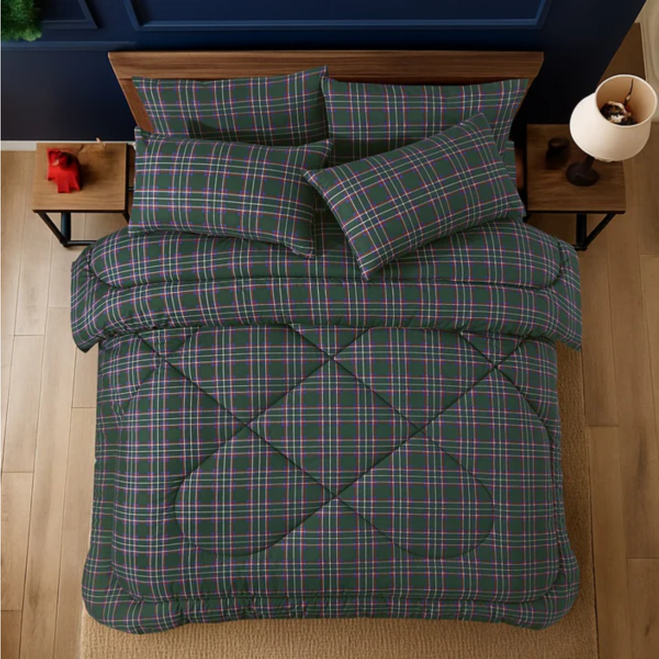 British Checked Green - Comforter Set