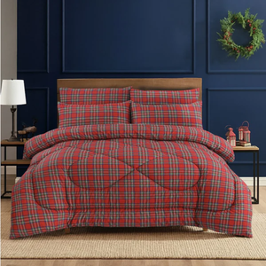 British Checked Red - Comforter Set