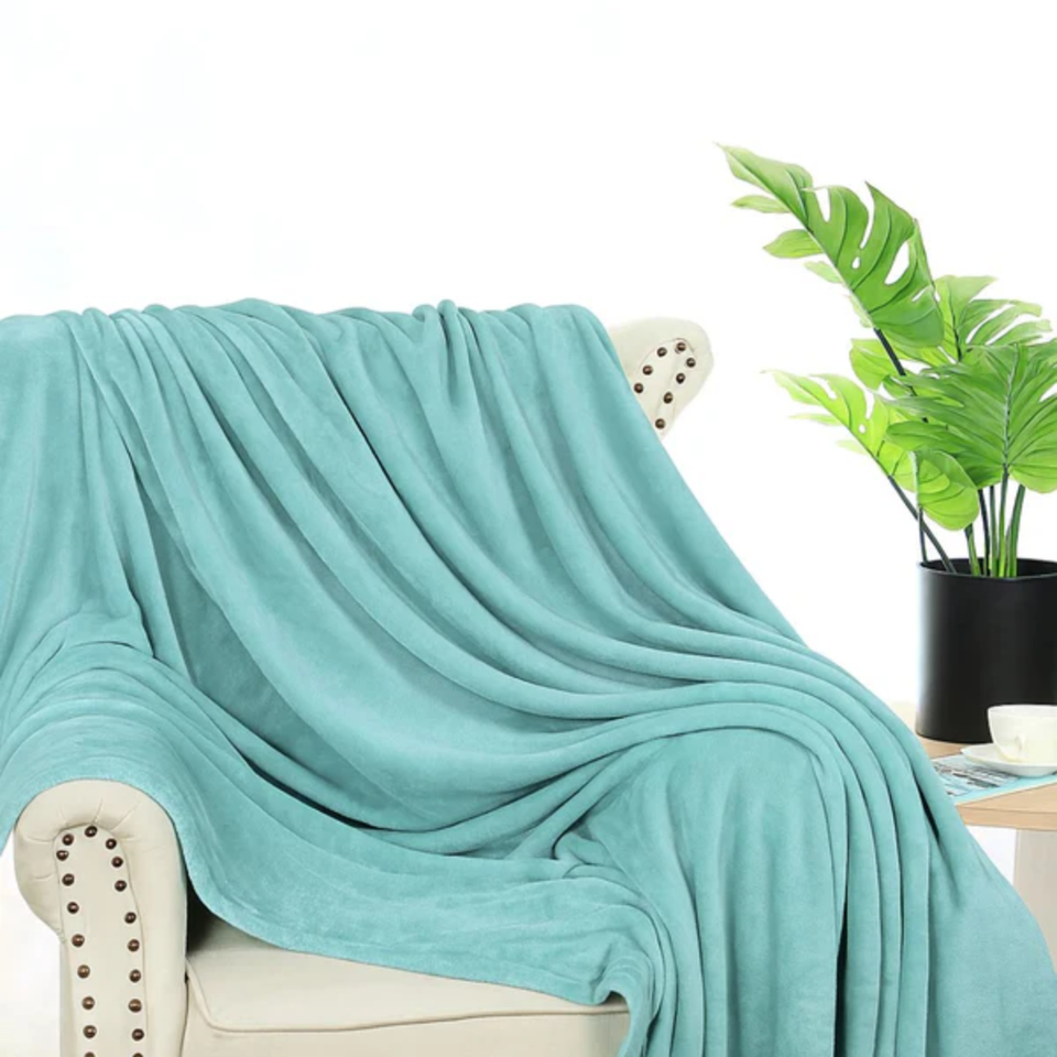 Aqua - Plush Blanket