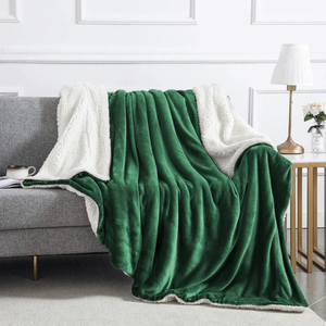 Sherpa Blanket Plain - Green