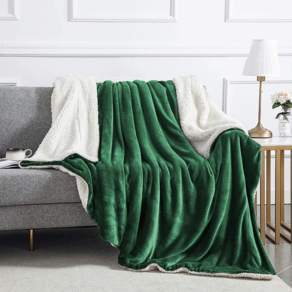 Sherpa Blanket Plain - Green