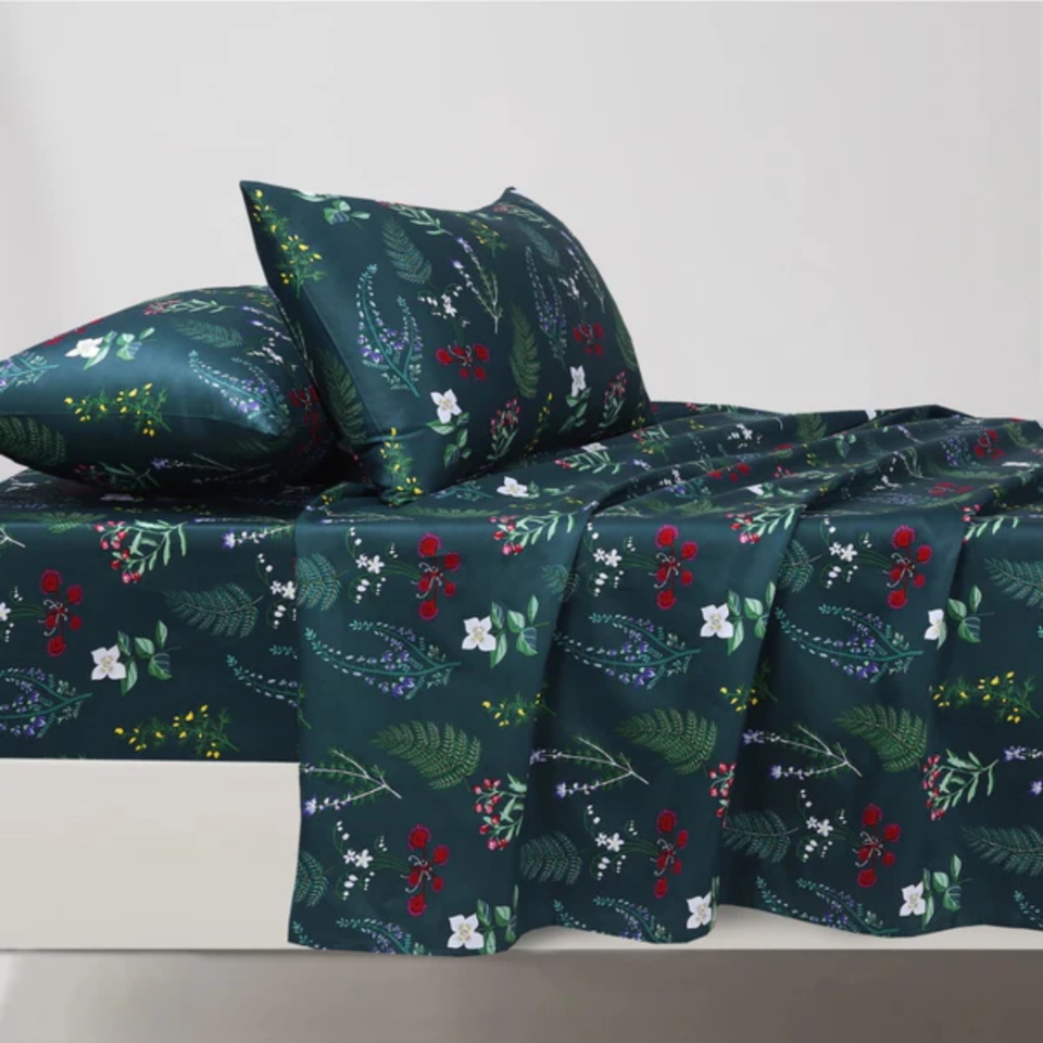 Evening Bloom- Satin Bedsheet